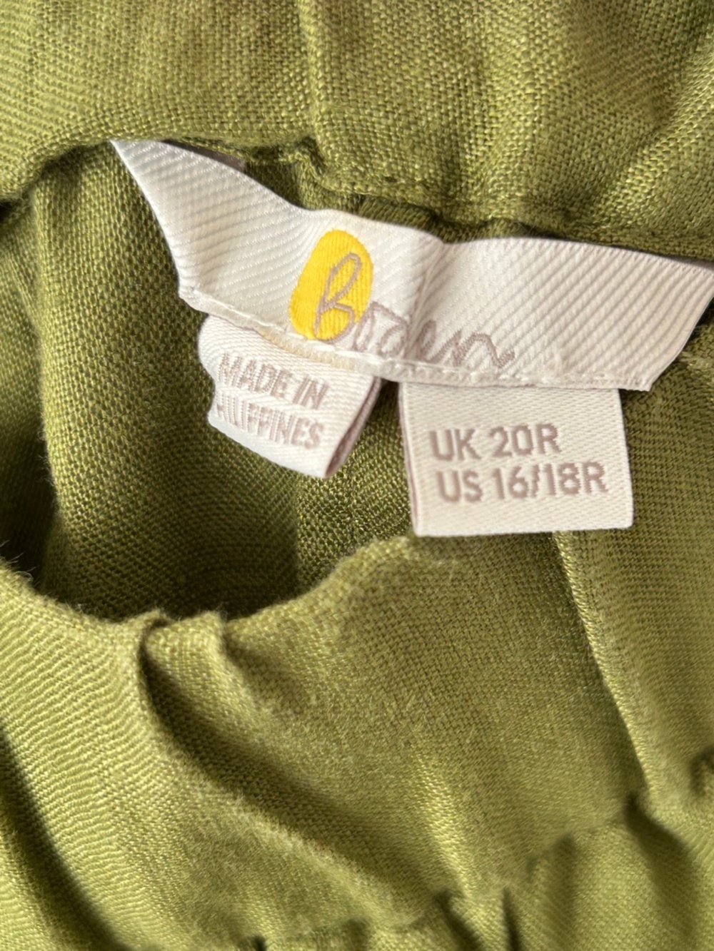 Boden 100% Linen Olive Green Maxi Skirt - Picture 15 of 16